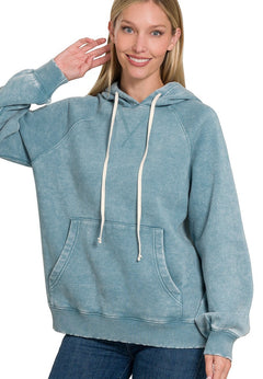 Scouted Out Acid Wash Fleece Hoodie- 6 Colors!