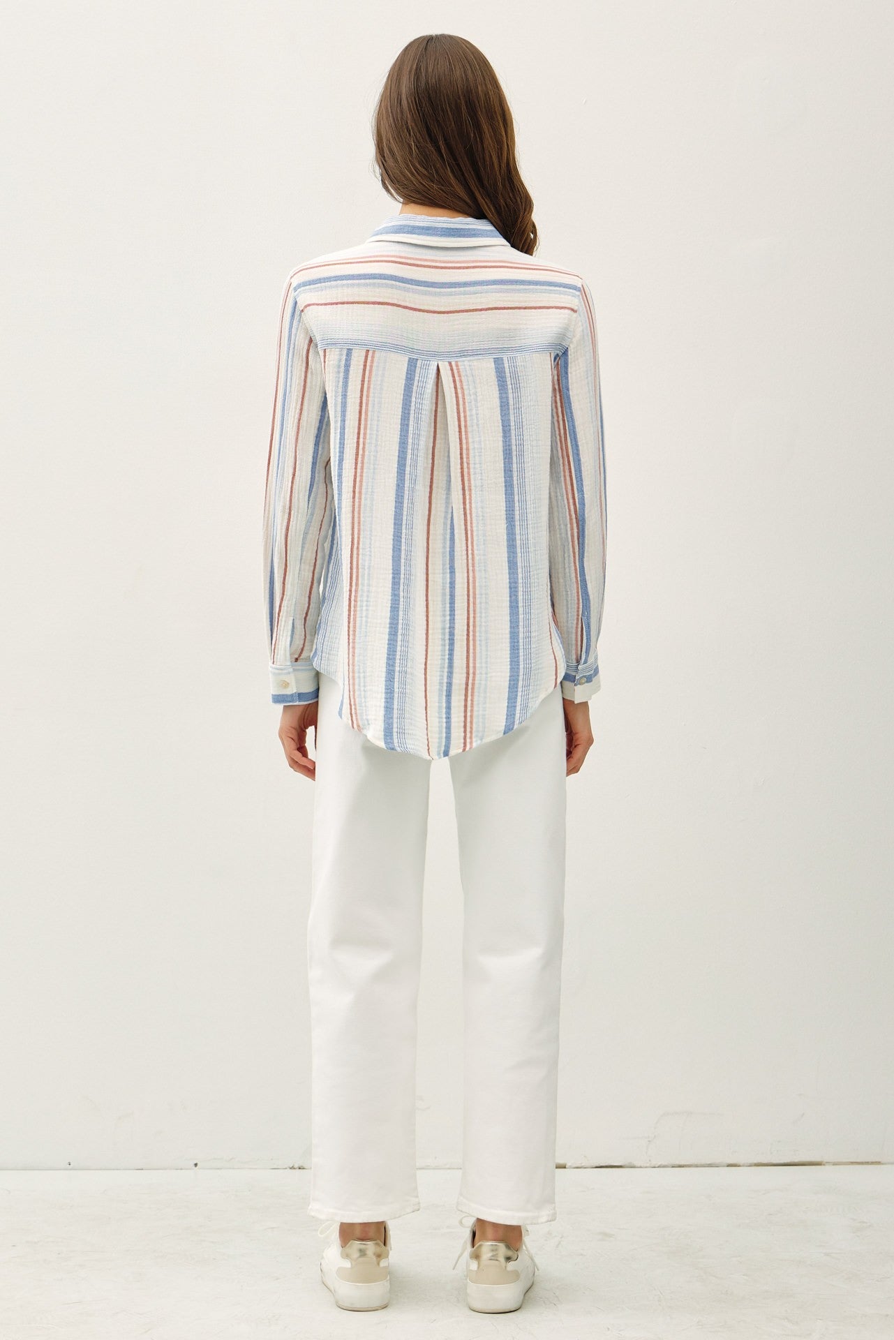 Tailored Touch Striped Button Up
