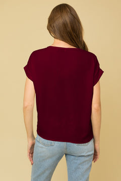 In Good Taste Roll-Up Sleeve Top- 4 Colors!