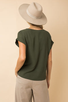 In Good Taste Roll-Up Sleeve Top- 4 Colors!