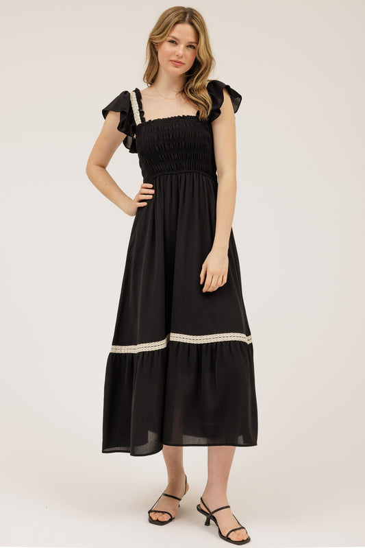 Wild Roots Smock Midi Dress