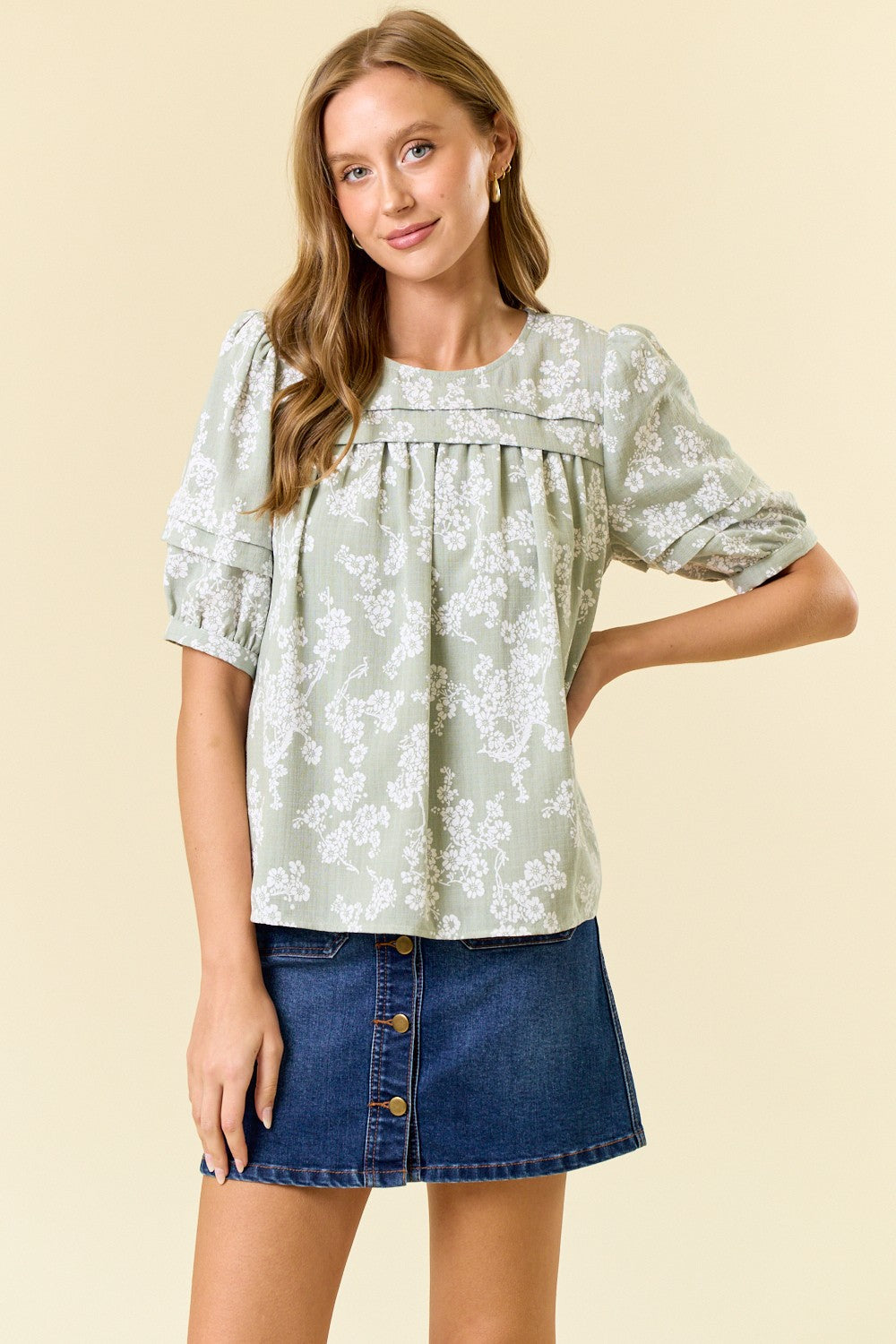 Kenna Floral Baby Doll Top