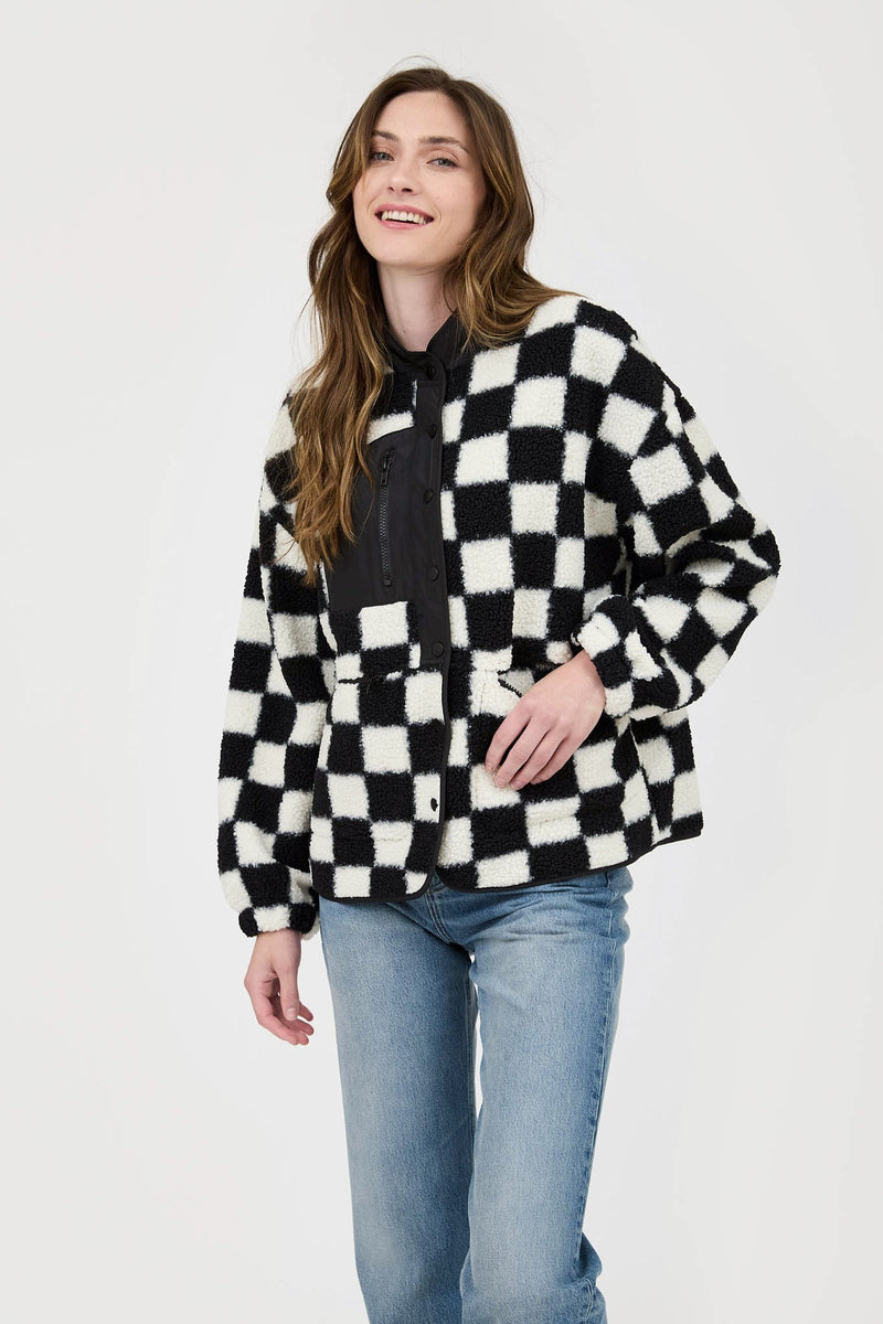 Backwoods Babe Checkered Fleece Shacket