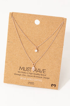 Gaia Layered Charm Necklace- 3 Colors!.