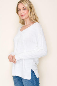 Working Remotely V-Neck Pullover Sweater- 2 Colors!