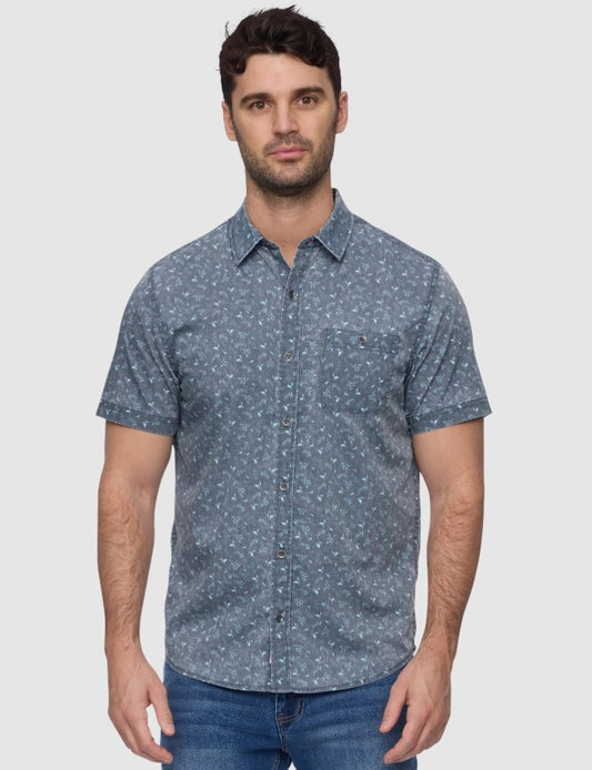Ashland Vintage Leaf Print Shirt