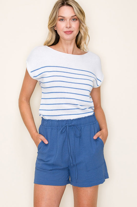 Baseline Elastic Paper Bag Shorts- 2 Colors!