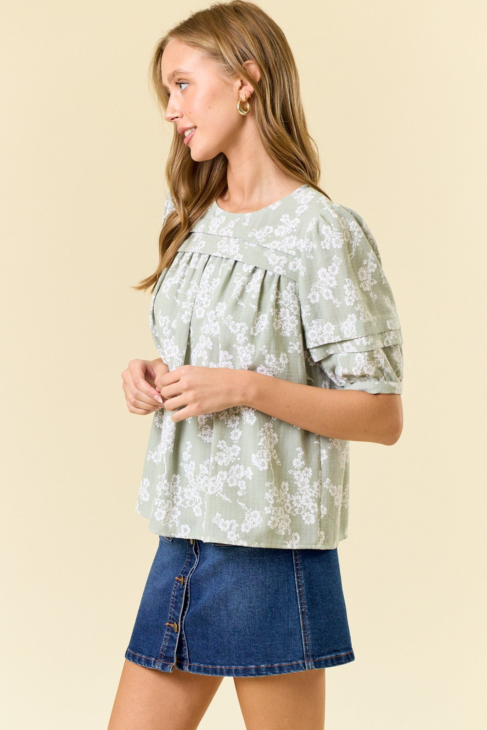 Kenna Floral Baby Doll Top