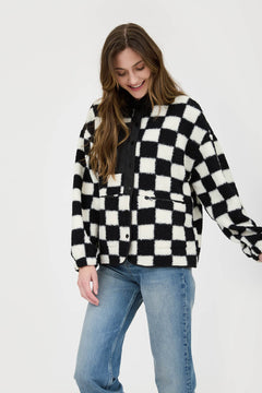 Backwoods Babe Checkered Fleece Shacket