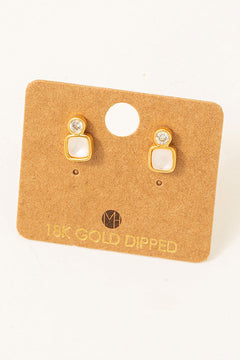 Zosia Square Stud Drop Earrings- 2 Colors!.