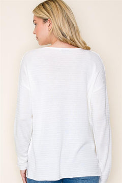 Working Remotely V-Neck Pullover Sweater- 2 Colors!