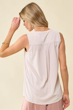Aravis V-Neck Sleeveless Shirt- 2 Colors!.