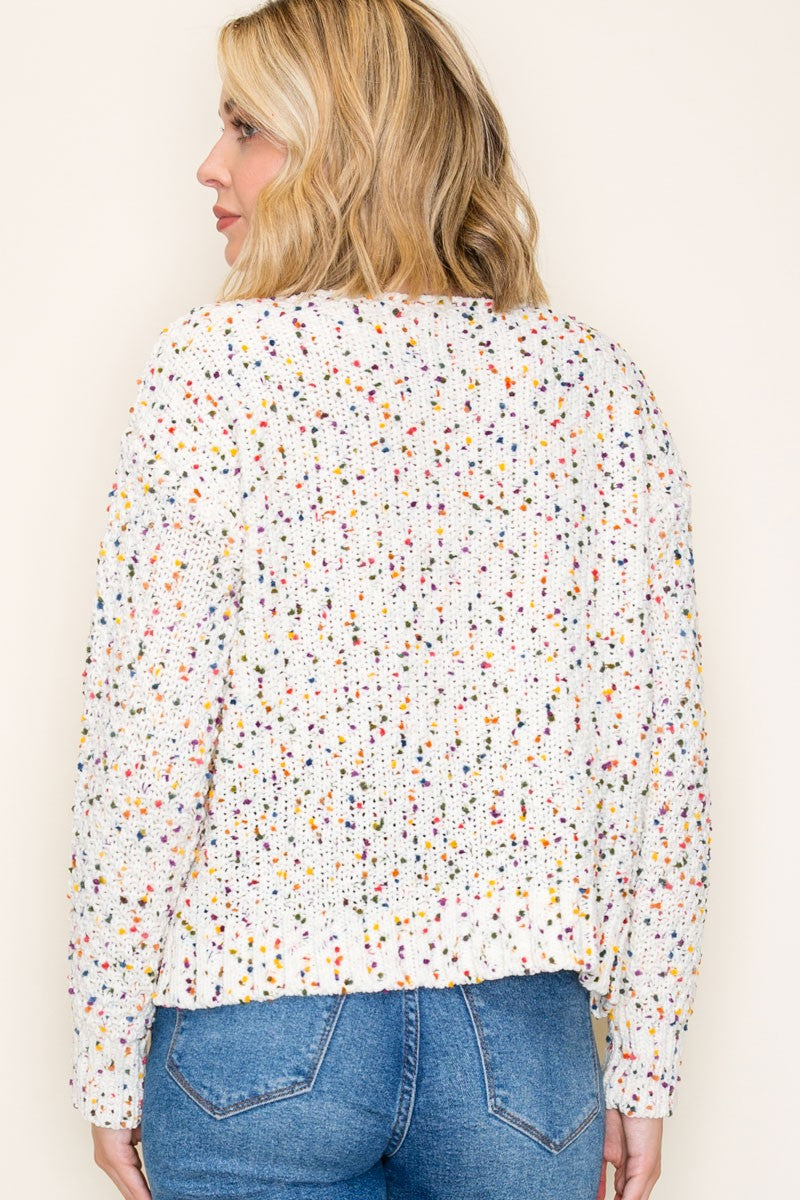 Popcorn Boatneck Pullover