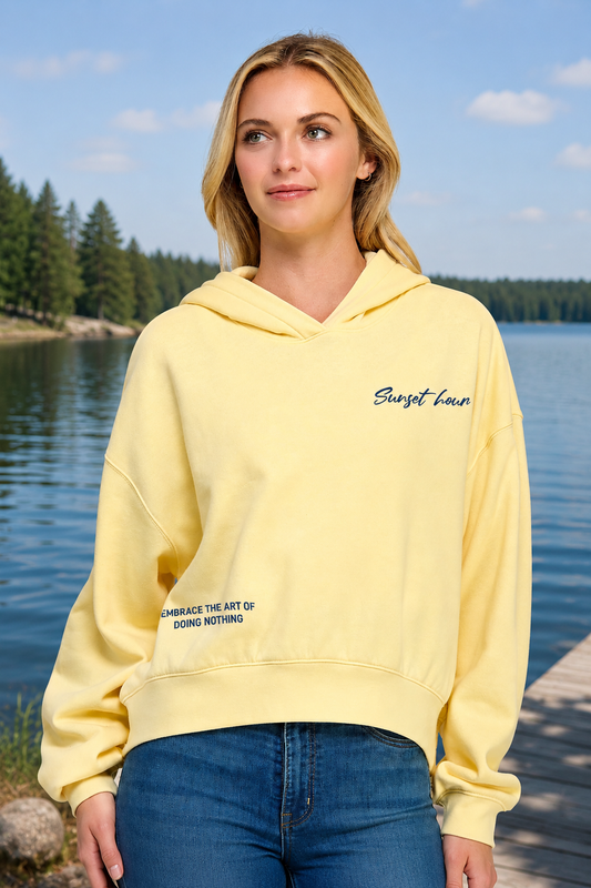 Sunset Hour Cropped Hoodie