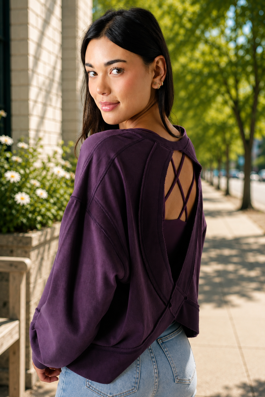Pima Cotton Cutout Back Top