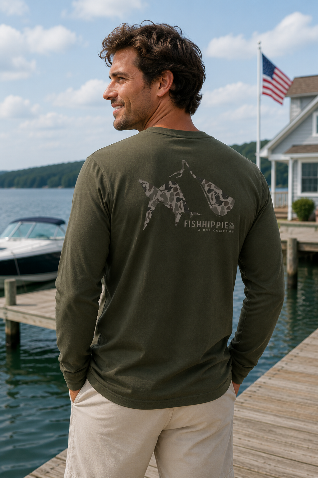 Fish Hippie Banks Camo LS Tee