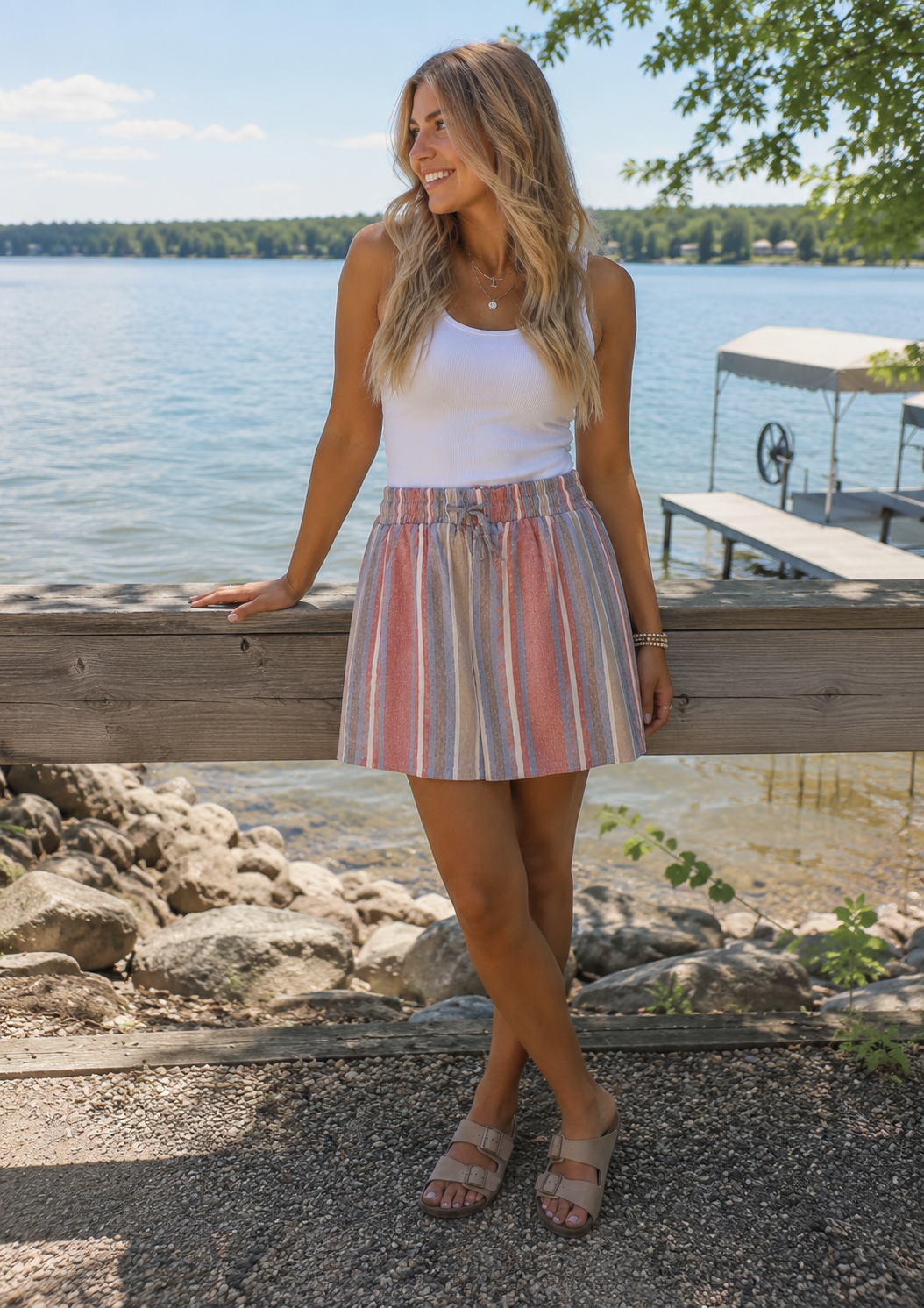 Linen Dolphin Skort