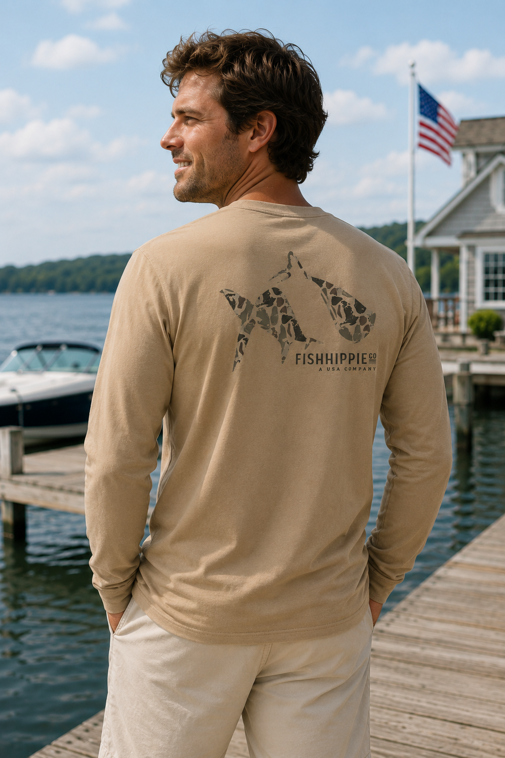 Fish Hippie Banks Camo LS Tee