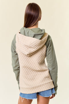 Soft Embrace Double Hooded Quilted Sweatshirt- 2 Colors!