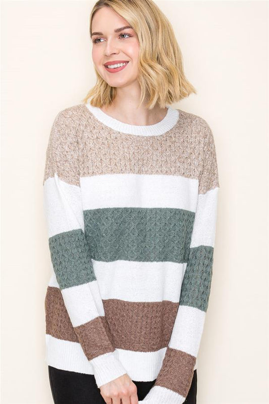 Take Time Color Block Pullover Over