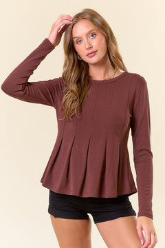 Lost In Thought Peplum Top