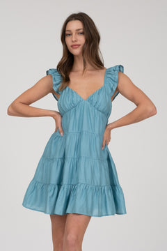 Lovely Romance Tiered Baby Doll Dress