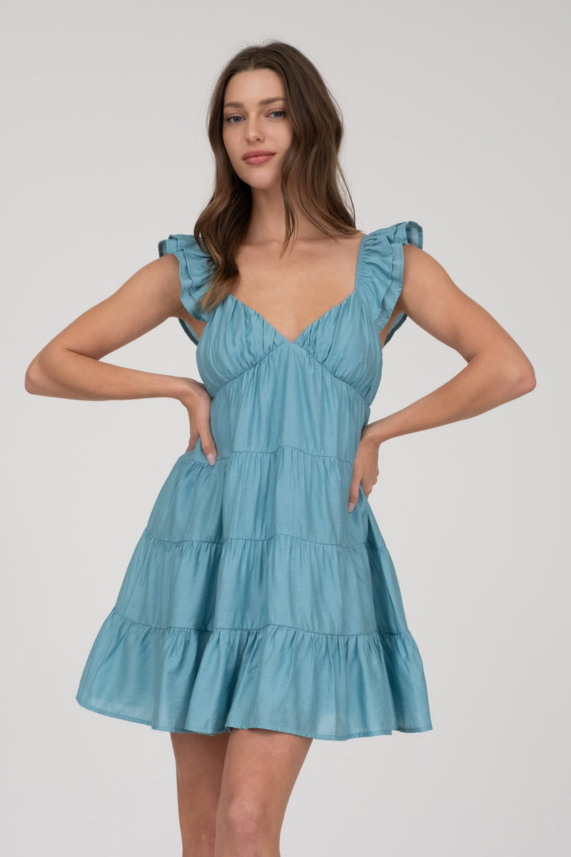 Lovely Romance Tiered Baby Doll Dress