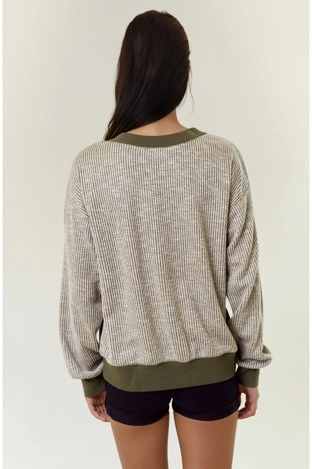 Two-Tone Sweater Top
