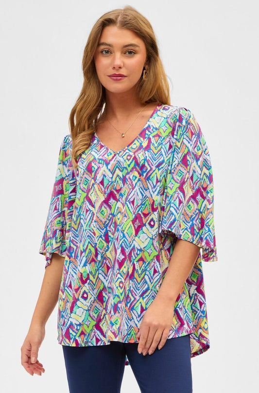 Dear Scarlett:Cali 3/4 Sleeve Blouse Top