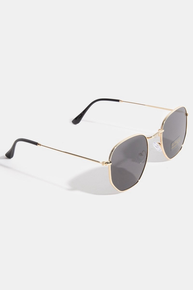 Round Metal Frame Lens Sunglasses