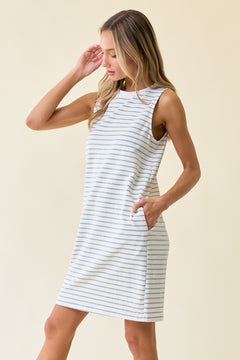 Sailor Striped Sleeves Dress.