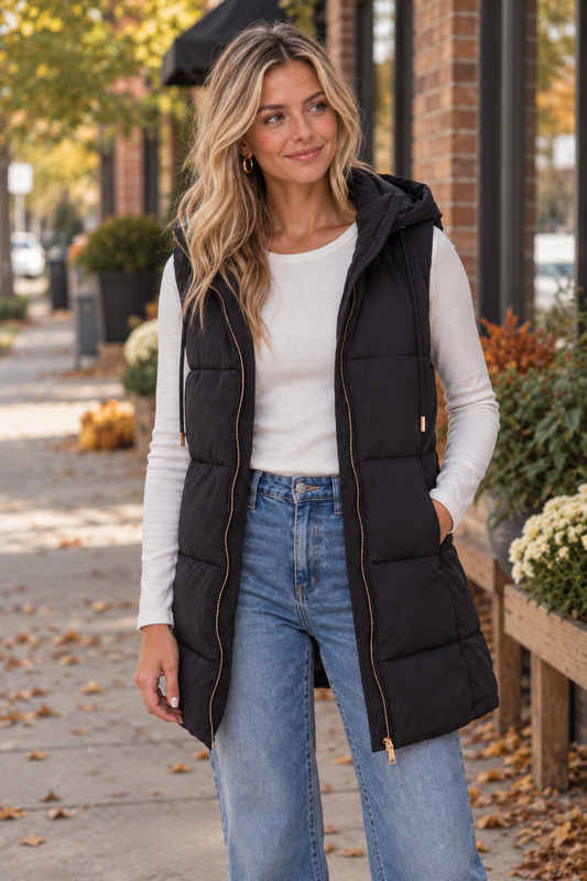 Hooded Puffer Vest DOORBUSTER