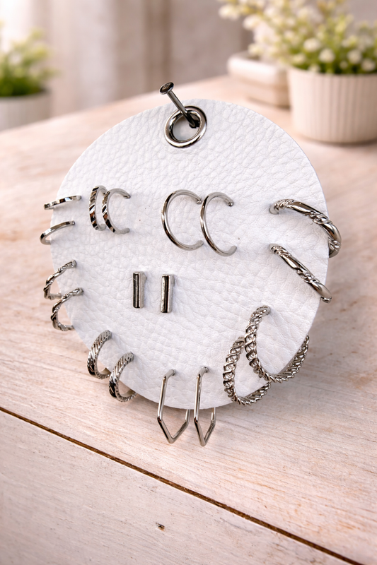 Mixed Metal Hoop Earrings