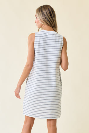 Sailor Striped Sleeves Dress.