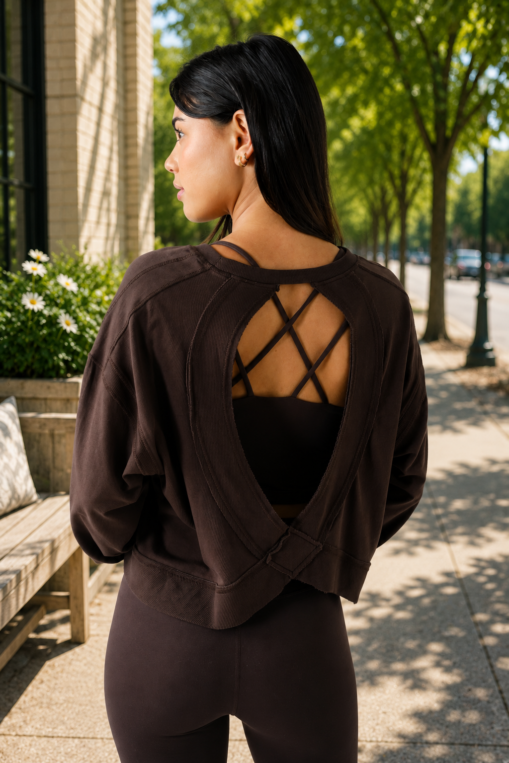Pima Cotton Cutout Back Top