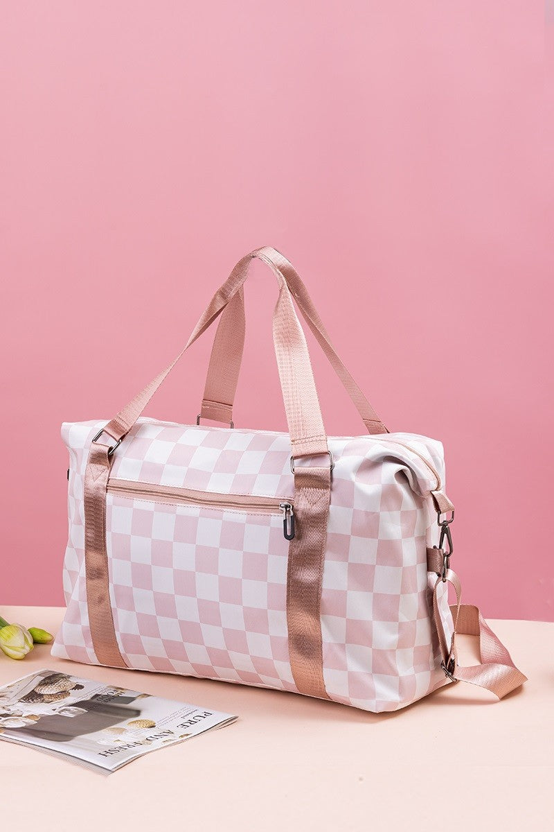 Checkered Travel Duffle Bag- 2 Colors!