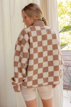 Backwoods Babe Checkered Fleece Shacket