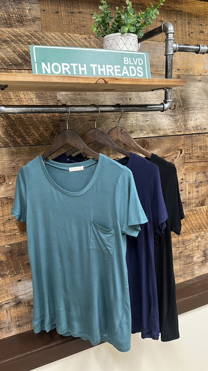 DOORBUSTER Kyra Scoop Neck Jersey Top- 3 Colors!
