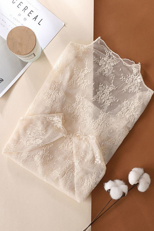 Undeniable Attraction Sheer Lace Top- 3 Colors!