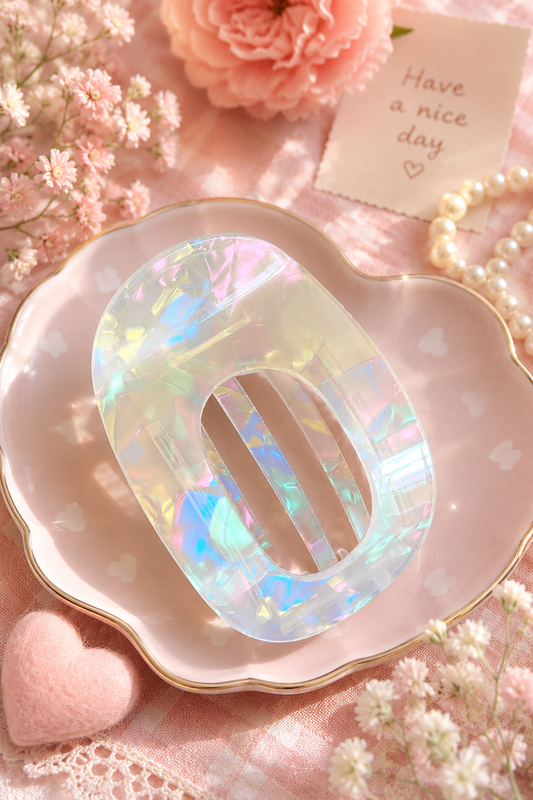 Lay Flat Oval Hair Claw Clip