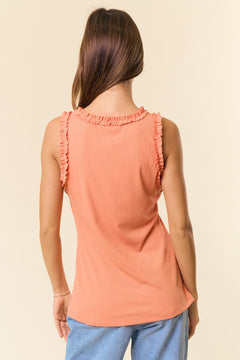Stylish Outing Ruffle Tank Top- 2 Colors!