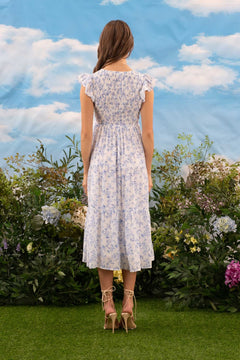 Full Bloom Smocked Midi Dress