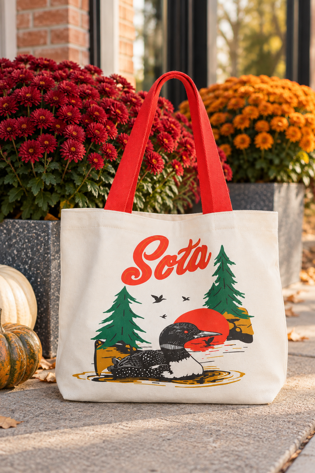 Sota Retro Loon Cotton Tote Bag