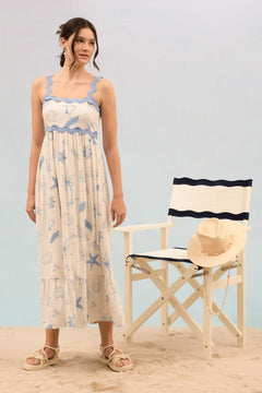 Sea Life Sleeveless Maxi Dress