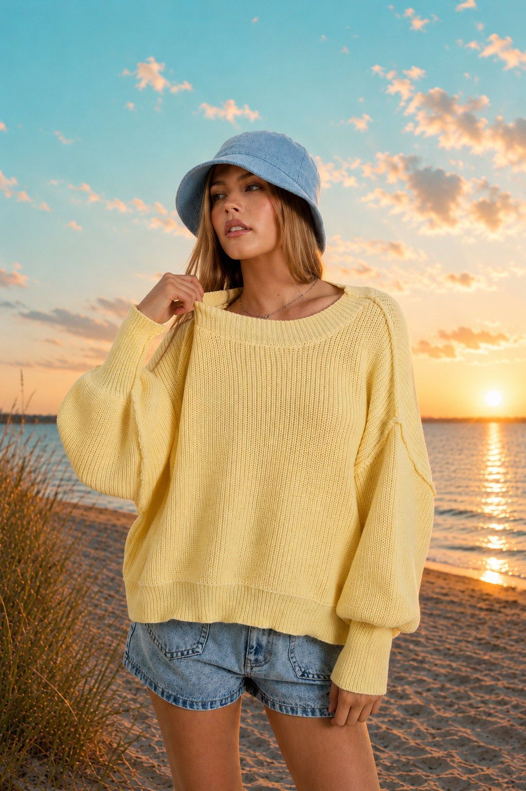 Mock Neck Pullover Sweater