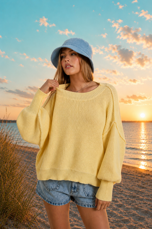 Mock Neck Pullover Sweater