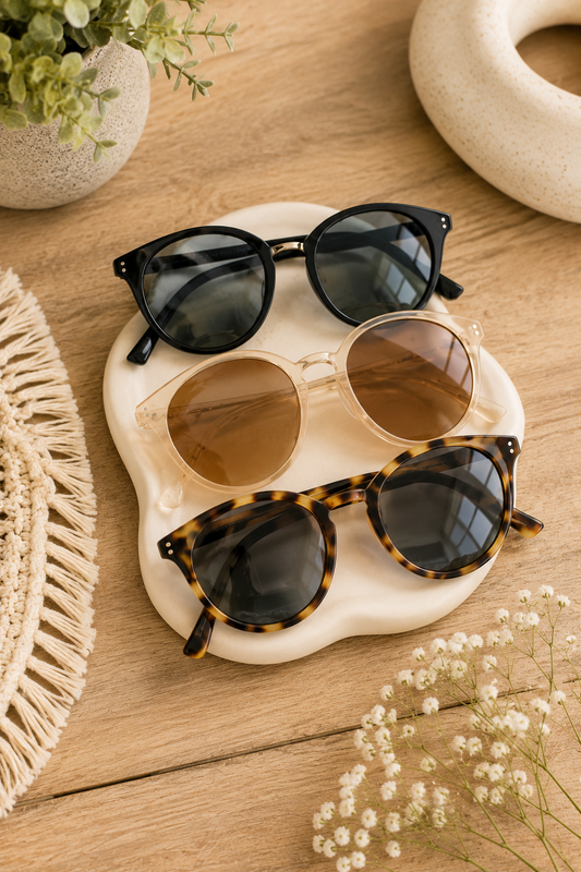 Polarized Acetate Round Sunglasses