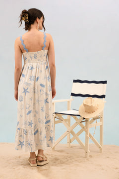 Sea Life Sleeveless Maxi Dress