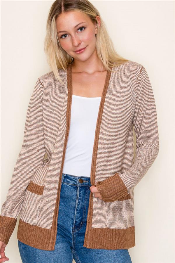 Soft Pinstriped Cardigan-2 Colors!