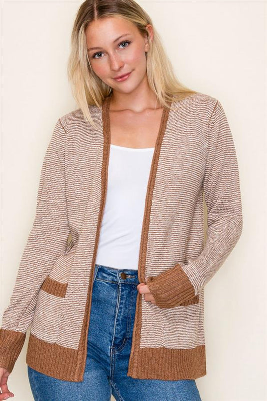 Soft Pinstriped Cardigan-2 Colors!